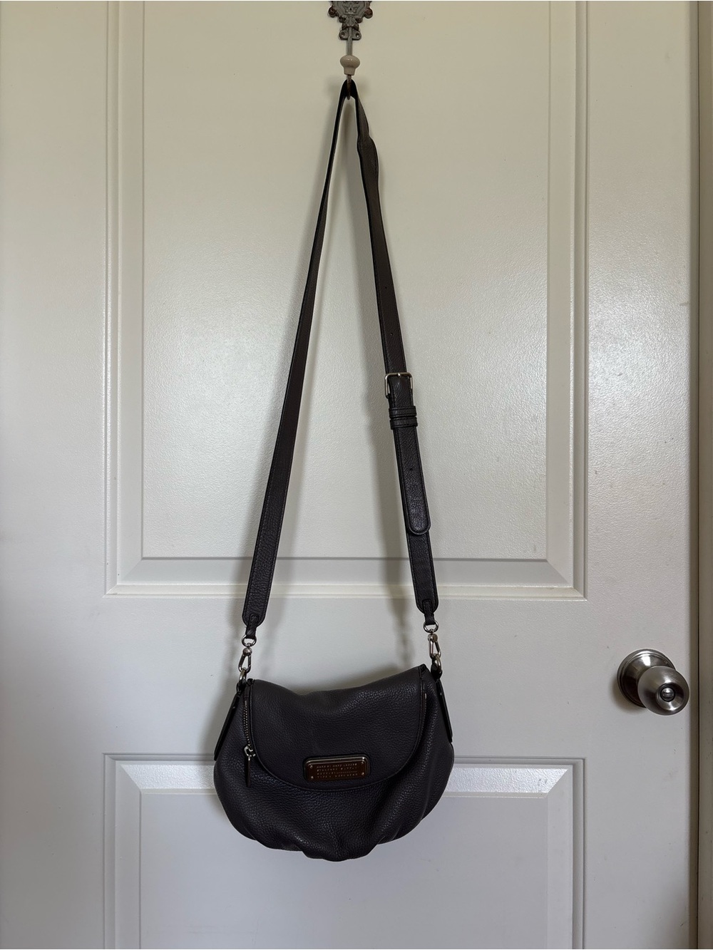 Marc by Marc Jacobs Pebble Gray Leather Crossbody Bag